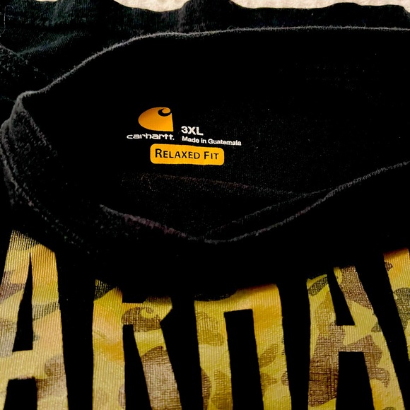Men’s black camouflage Carhartt graphic shirt - Picture 1 of 2